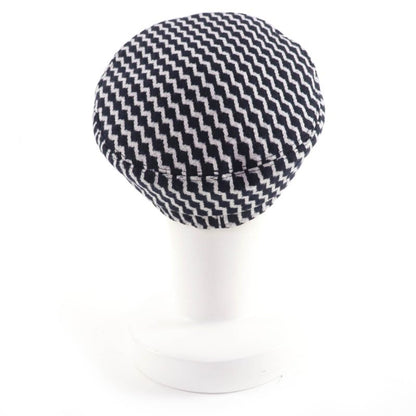 CHANEL 18A Wool Coco Parts Casket Hat Black White M With Box Ladies