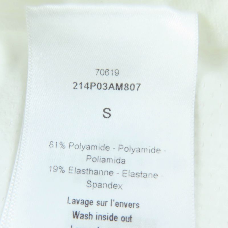 Christian DIOR 214p03am807 Oblique Pattern Leggings Pants White S Made In Italy