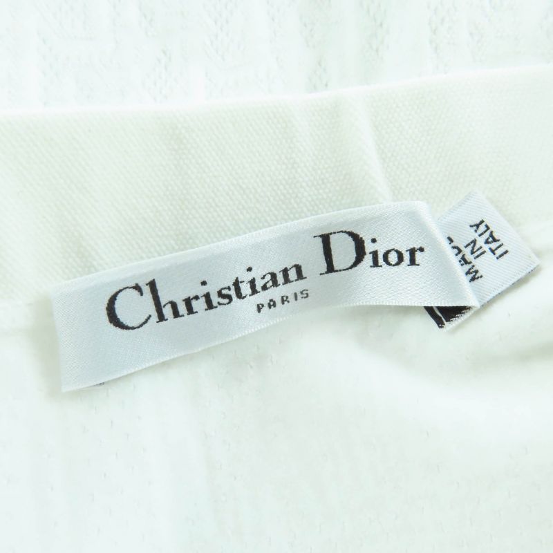 Christian DIOR 214p03am807 Oblique Pattern Leggings Pants White S Made In Italy