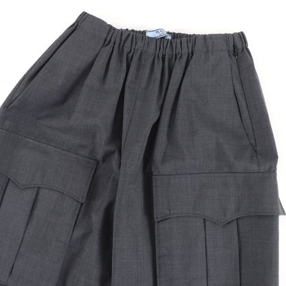 Prada 2020 P258c 100% Virgin Wool Cargo Pants Bottoms Gray 38 Authentic Women