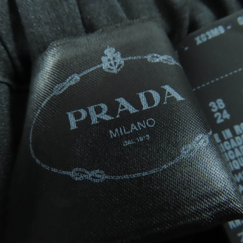 Prada 2020 P258c 100% Virgin Wool Cargo Pants Bottoms Gray 38 Authentic Women