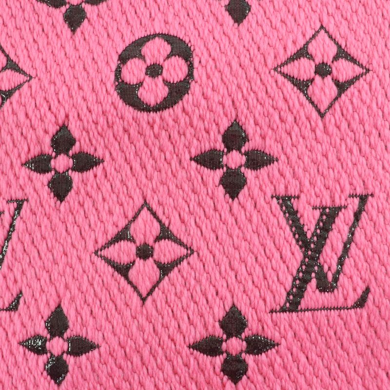 Louis Vuitton 2019 M76070 Echarpe Logomania Shine Virgin Wool Silk Blend Rose
