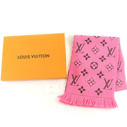 Louis Vuitton 2019 M76070 Echarpe Logomania Shine Virgin Wool Silk Blend Rose
