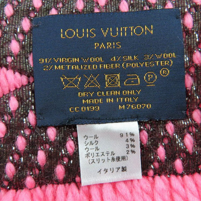 Louis Vuitton 2019 M76070 Echarpe Logomania Shine Virgin Wool Silk Blend Rose