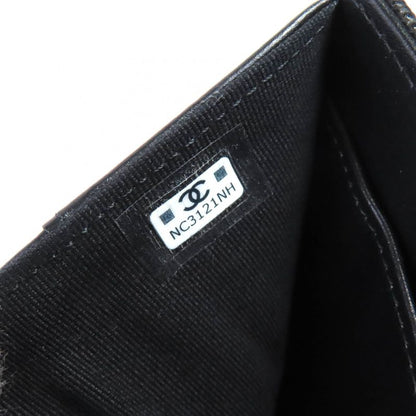 CHANEL Ap4173 Caviar Skin Coco Mark Matelasse Small Flap Wallet Trifold Wallet