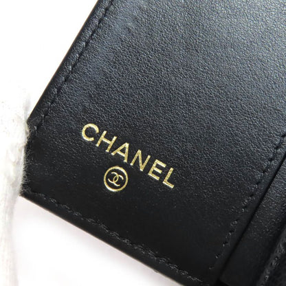 CHANEL Ap4173 Caviar Skin Coco Mark Matelasse Small Flap Wallet Trifold Wallet