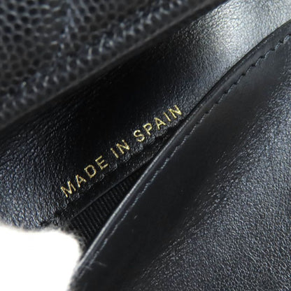 CHANEL Ap4173 Caviar Skin Coco Mark Matelasse Small Flap Wallet Trifold Wallet