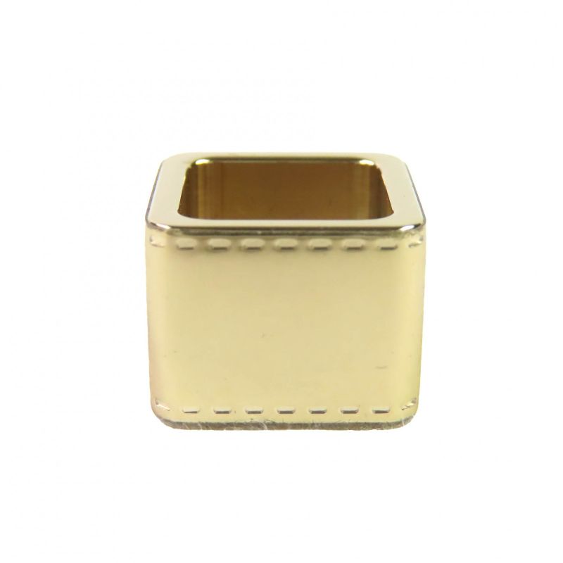 Hermes Bolduc 90 Square Twilly Ring Scarf Ring Gold With Box And Storage Bag