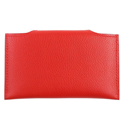 Hermes Iliade Silver Hardware Serie Hardware Leather Card Case Rouge With W