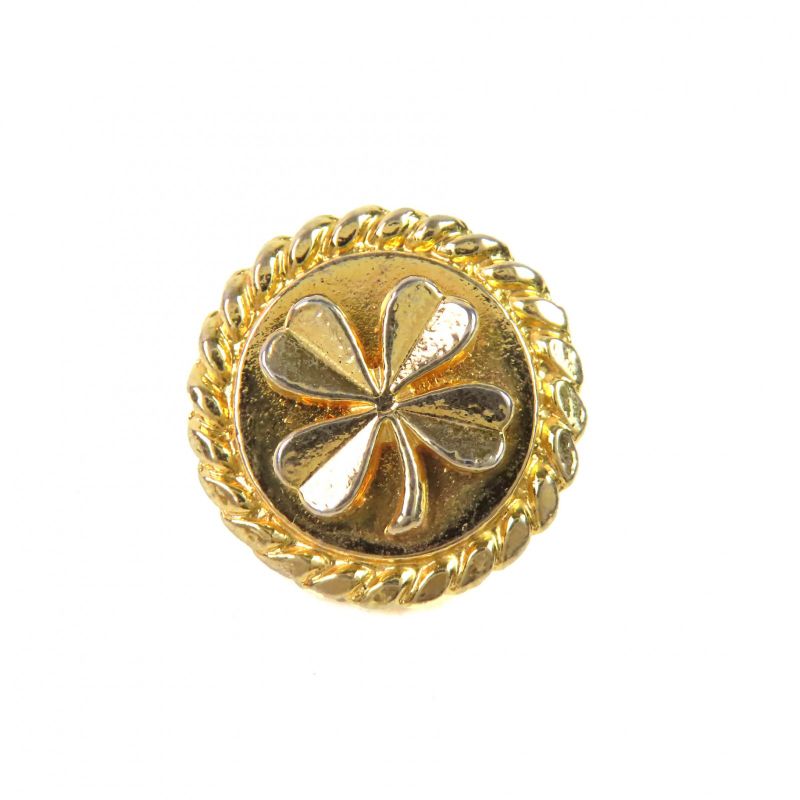 CHANEL Vintage Clover Buttons Gold Buttons Set Of 8 Buttons Gold Women's