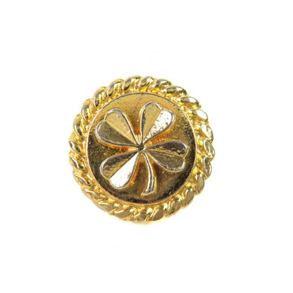 CHANEL Vintage Clover Buttons Gold Buttons Set Of 8 Buttons Gold Women's