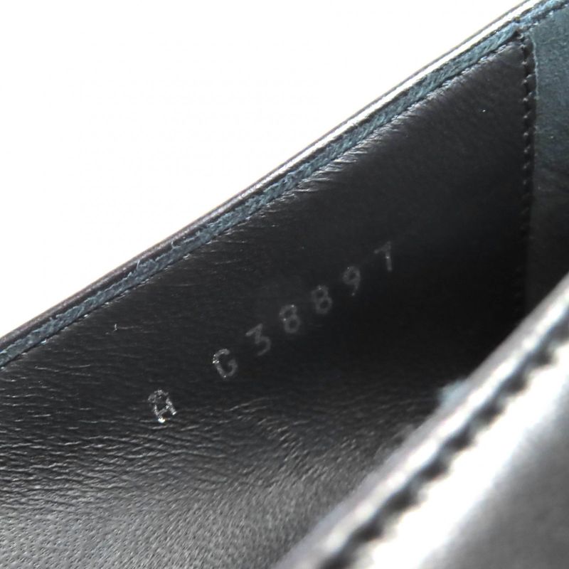 CHANEL 22P G38897 Ballerina Coco Rhinestone Leather Flat Shoes Pumps Black 36.5