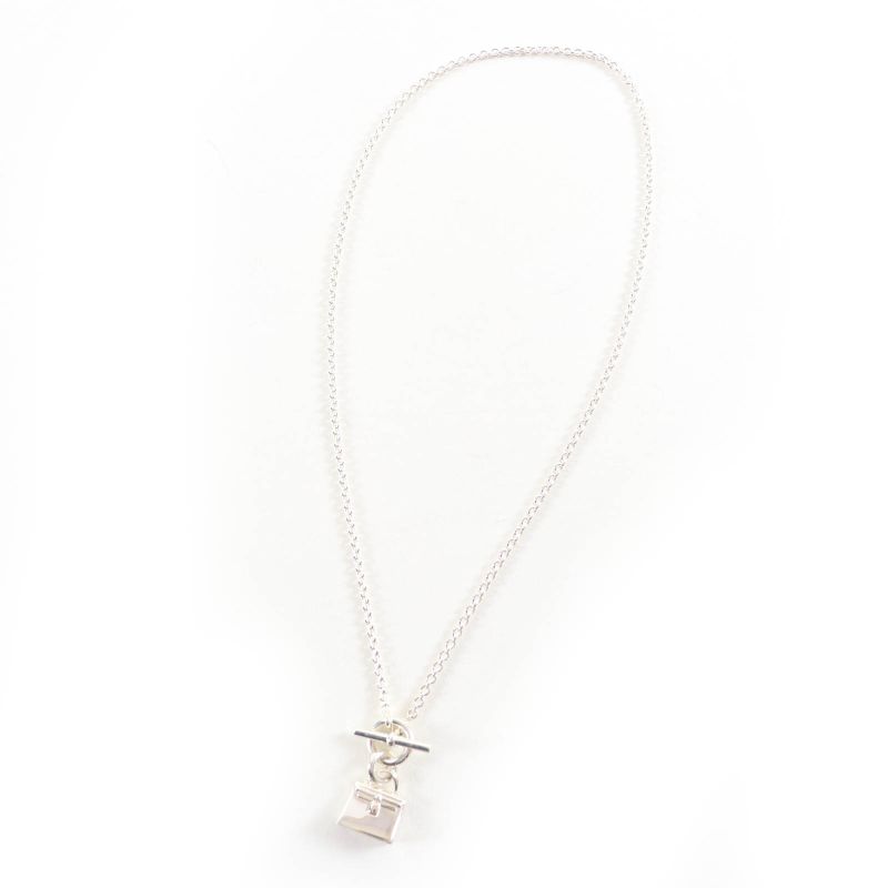 Hermes 2023 Ag925 Amulet Kelly Necklace Pendant Silver With Box Made In Italy