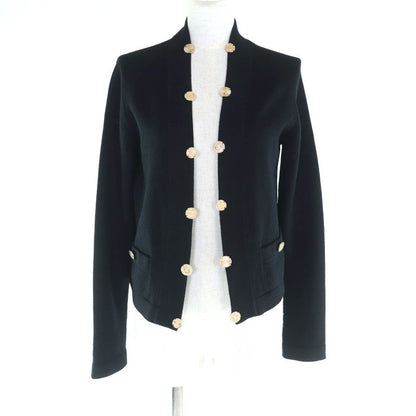 CHANEL P72486 100% Cashmere Front Open Long Sleeve Cardigan With Coco Mark