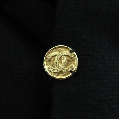 CHANEL P72486 100% Cashmere Front Open Long Sleeve Cardigan With Coco Mark