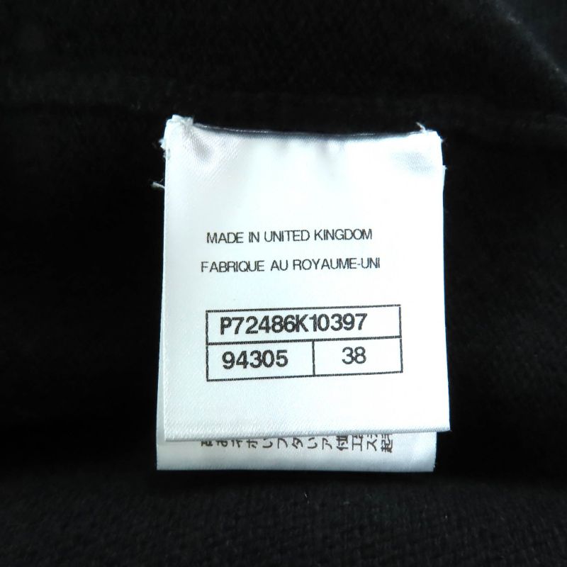 CHANEL P72486 100% Cashmere Front Open Long Sleeve Cardigan With Coco Mark