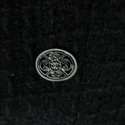 CHANEL P38774 100% Silk Lined Box Pleated Knee Length Tweed Skirt With Coco