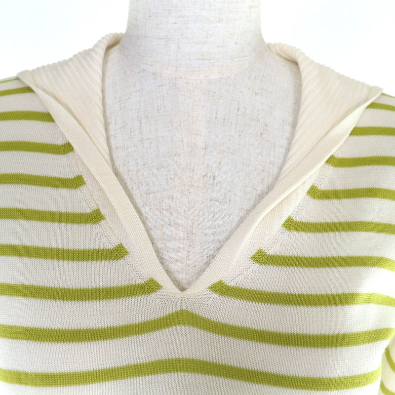Christian DIOR 144s49am603 Silk-blend Logo Design Striped Long Sleeve Sailor