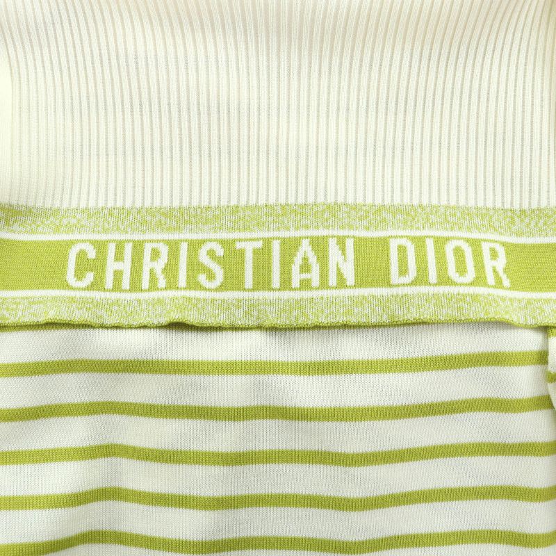 Christian DIOR 144s49am603 Silk-blend Logo Design Striped Long Sleeve Sailor