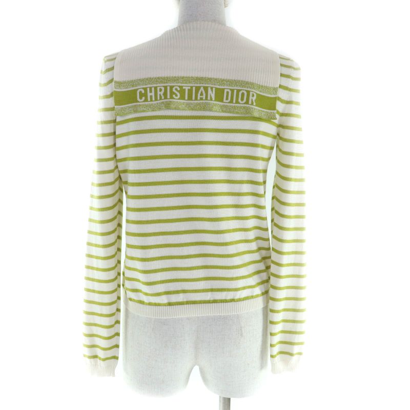Christian DIOR 144s49am603 Silk-blend Logo Design Striped Long Sleeve Sailor