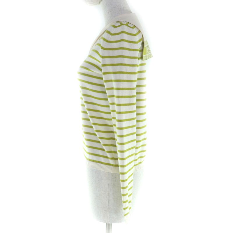 Christian DIOR 144s49am603 Silk-blend Logo Design Striped Long Sleeve Sailor