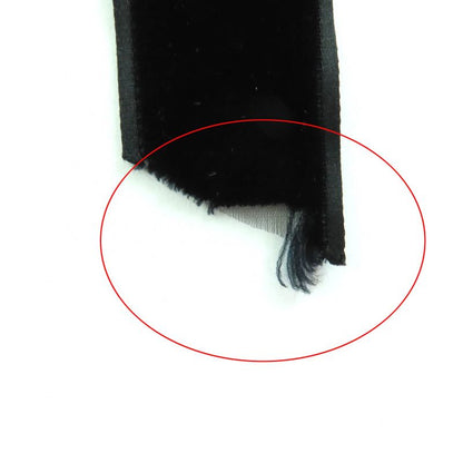 Gucci Rabbit Fur Ribbon Design Stole Scarf Black Women