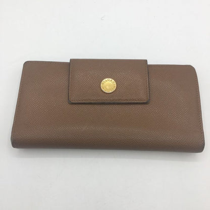 Bvlgari Tri-Fold Long Wallet in Camel