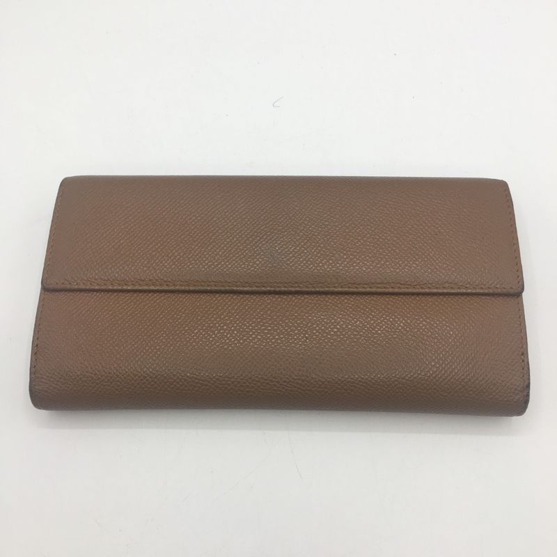 Bvlgari Tri-Fold Long Wallet in Camel