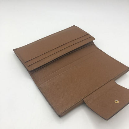 Bvlgari Tri-Fold Long Wallet in Camel