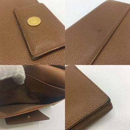 Bvlgari Tri-Fold Long Wallet in Camel