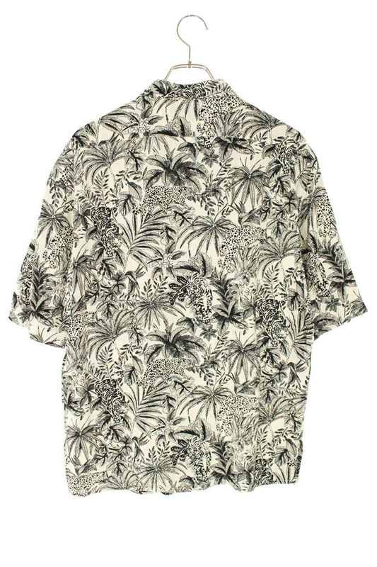 Saint Laurent Paris 601070 Y2c23 Total Print Viscose Short Sleeve Shirt Men 39