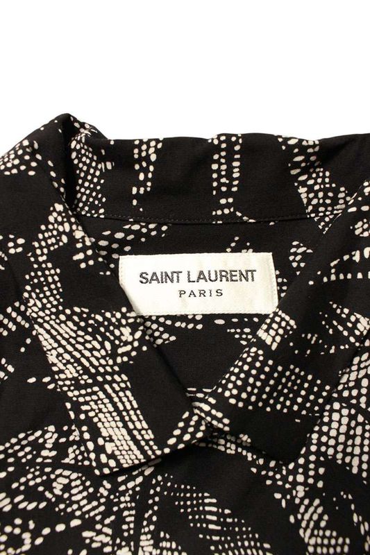 Saint Laurent Paris 21SS 531956 Y2c26 Palm Tree Print Rayon Short Sleeve Shirt