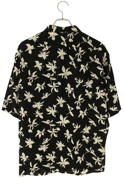 Saint Laurent Paris 601070 Y2c16 Short Sleeved Rayon Shirt With Palm Tree