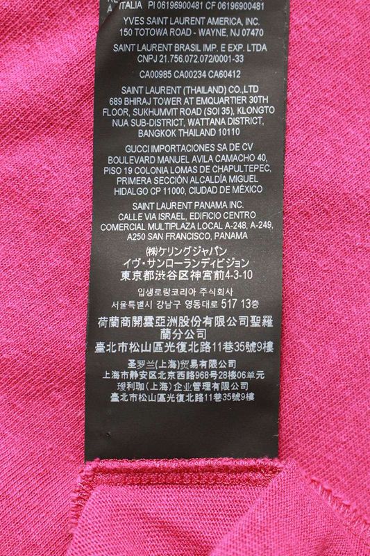 Saint Laurent Paris 666167 Yb2yd Classic Logo T-shirt Men's L