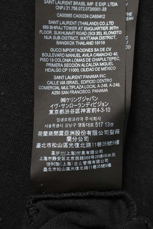 Saint Laurent Paris 665271 Y36hp Front Print T-shirt Men's L