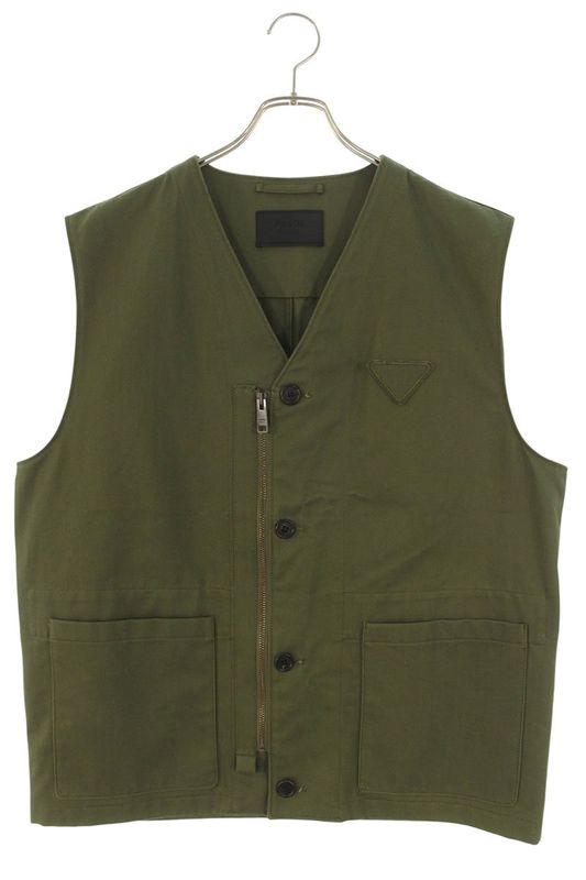 Prada Sgc545 S000 14B5 Triangle Patch Vest Men's 50