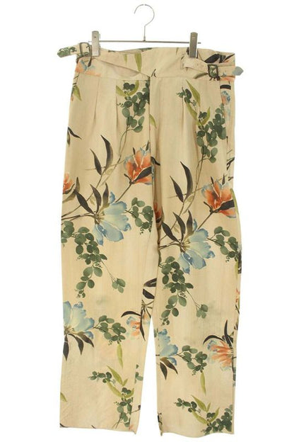 Gucci 110575 Z6081 Belted Floral Print All-over Long Pants Men's 46