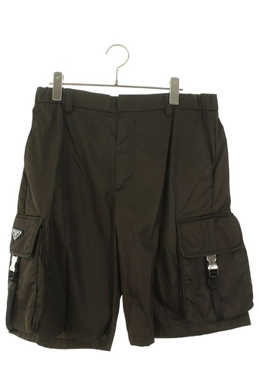 Prada Sph156 S212 1WQ8 Re-nylon Triangle Logo Plate Bermuda Cargo Half Pants