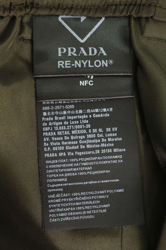 Prada Sph156 S212 1WQ8 Re-nylon Triangle Logo Plate Bermuda Cargo Half Pants