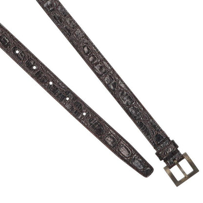 Saint Laurent Paris Grz634434 Croc Shape Pressed Narrow Leather Belt Men's 85