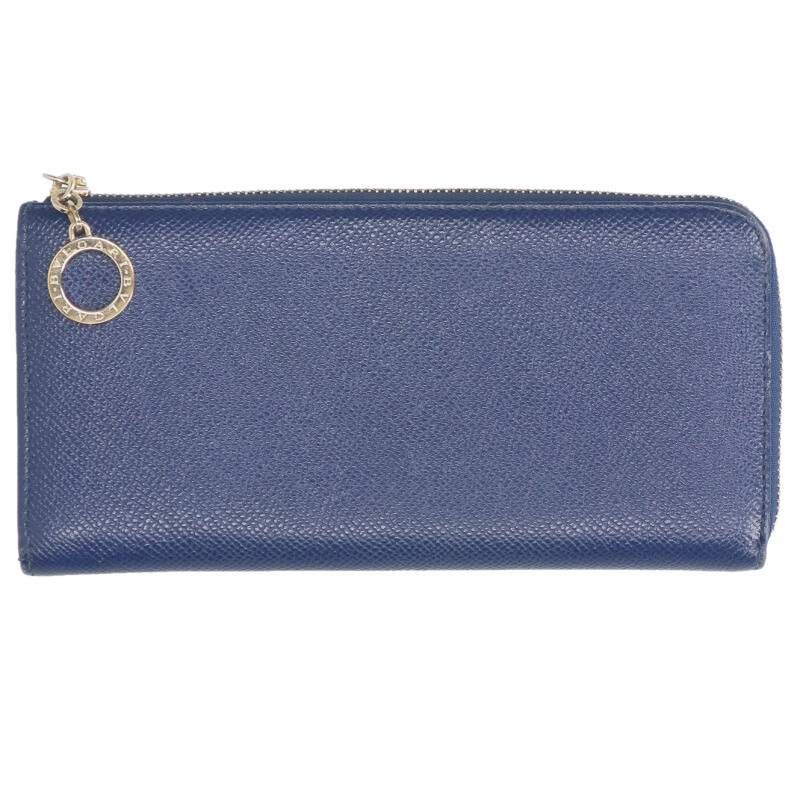 Bulgari Bee Zero One Round Zip Leather Long Wallet For Men