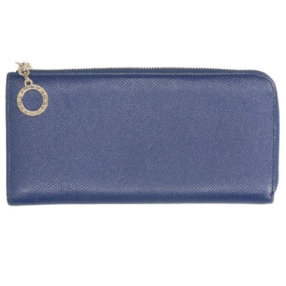 Bulgari Bee Zero One Round Zip Leather Long Wallet For Men