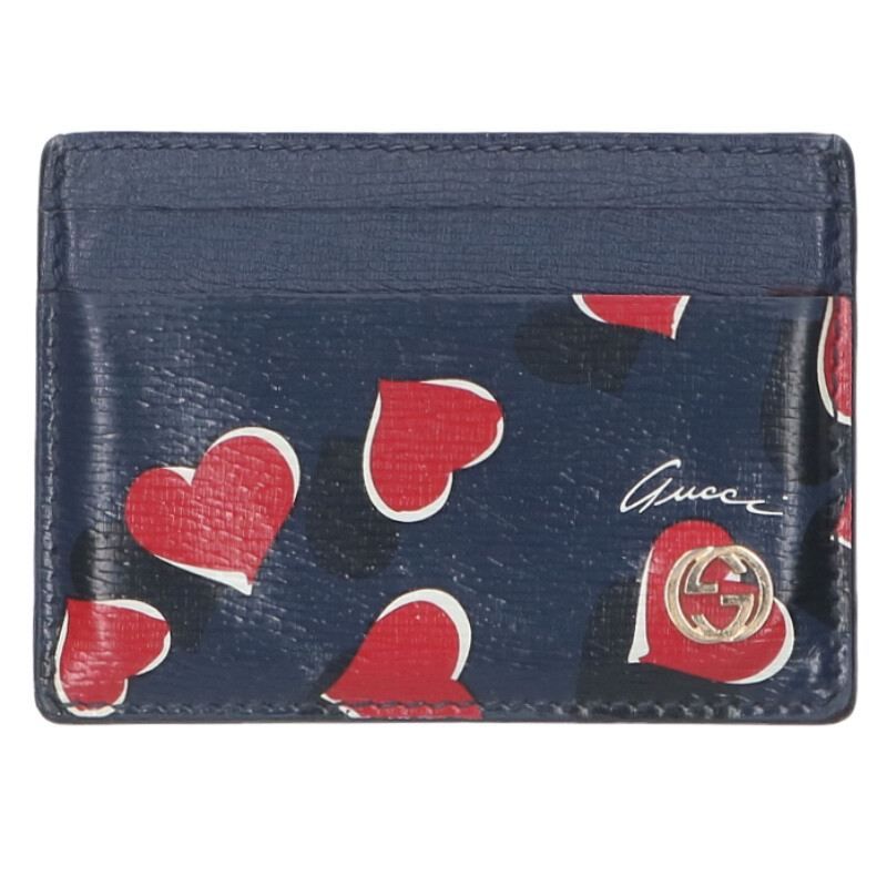 Gucci Interlocking Heart Print Card Case Men's