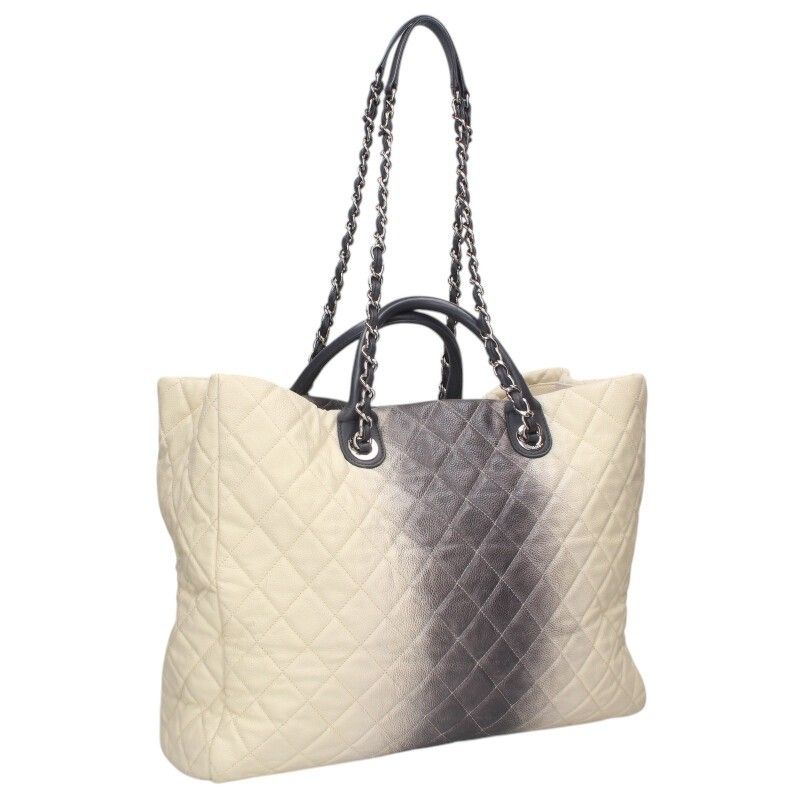 Chanel 2WAY Gradient Caviar Skin Chain Tote Bag Women
