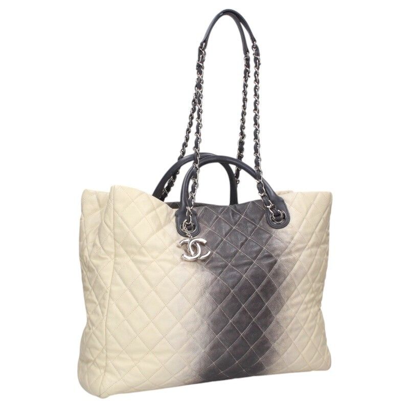 Chanel 2WAY Gradient Caviar Skin Chain Tote Bag Women