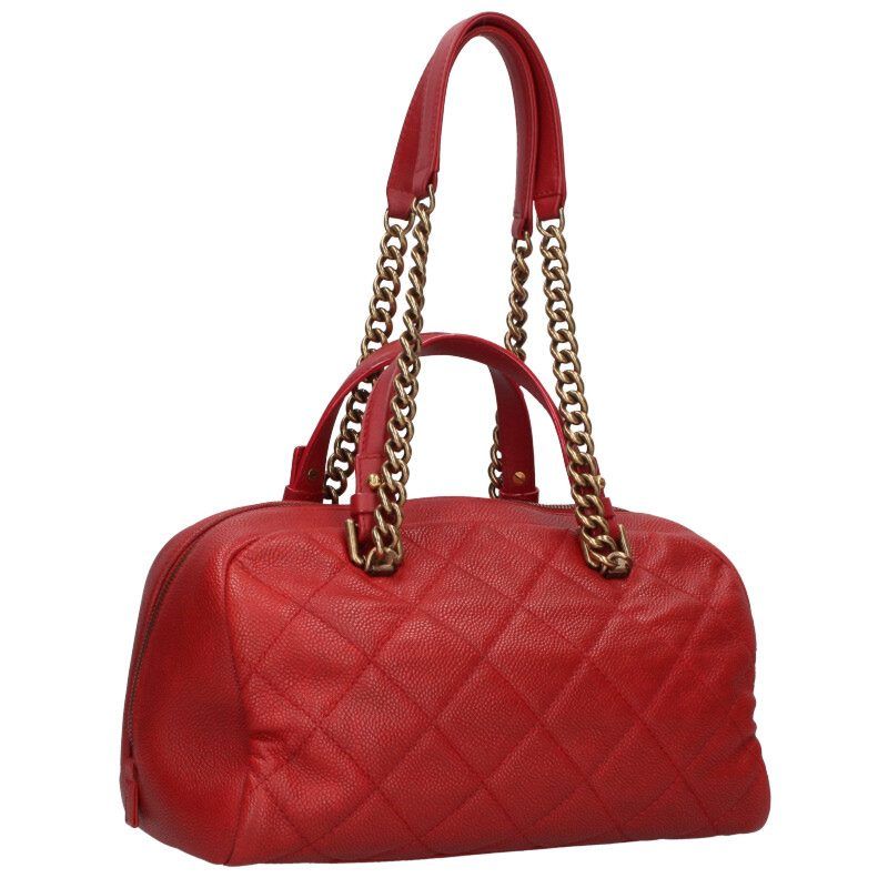 Chanel Matelasse Caviar Skin Beau Ring Handbag Women