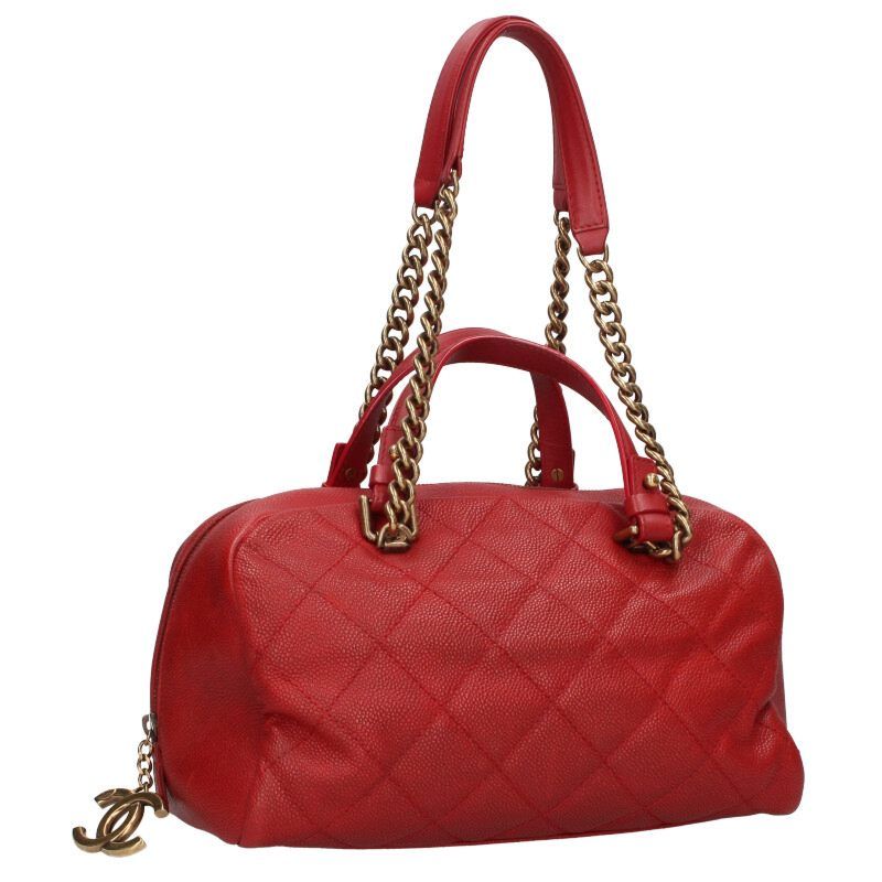 Chanel Matelasse Caviar Skin Beau Ring Handbag Women