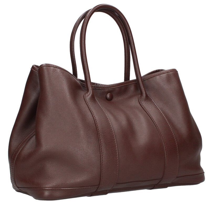 Hermes Garden Party TPM Havana □I Engraved Swift Leather Handbag Ladies TPM