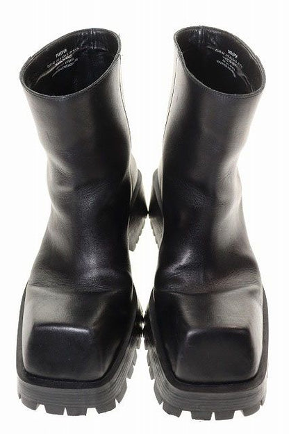 Balenciaga Trooper BOOT Black 27.5cm (10.83in) 678414 Leather Trooper Boots