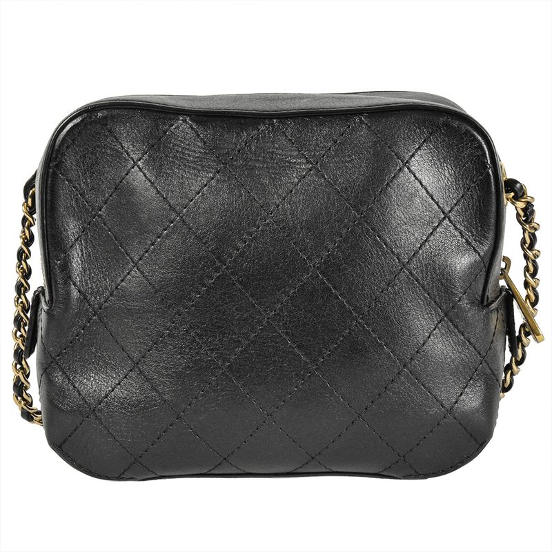 Chanel Matelasse Chain Shoulder Bag Leather Black 8 Digits 27s Coco Mark